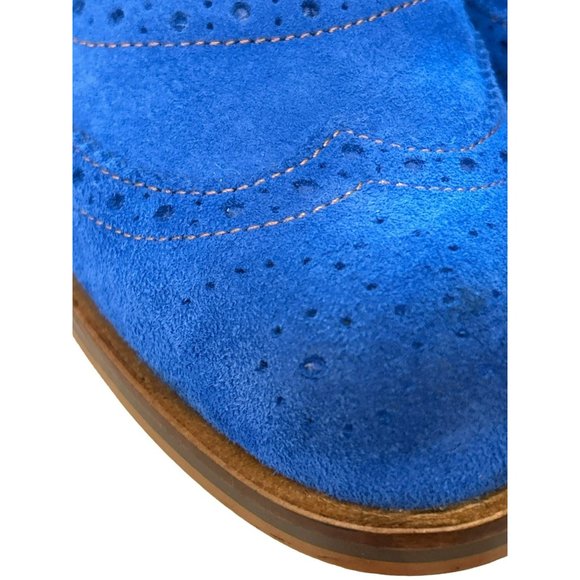 Girotti Women's Custom Made Blue Suede Oxford Heels Size 38 Made in Italy EUC - Picture 9 of 9